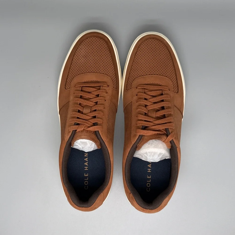 Cole‎ Haan GC Modern Perf Brown Leather Shoess  C33980 Men’s Sz 10W NWT